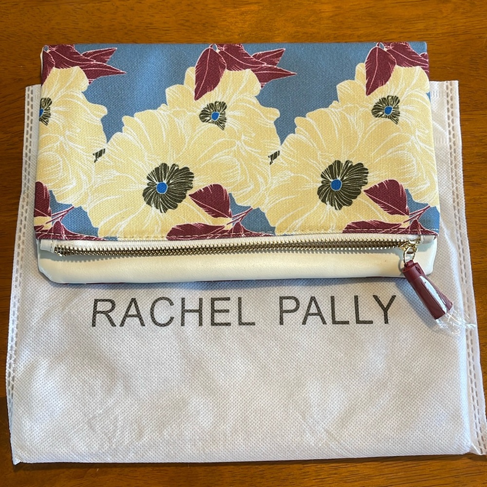 Rachel Pally Floral Print Fold Over Clutch Bag Convertible NEW with Dust Cover